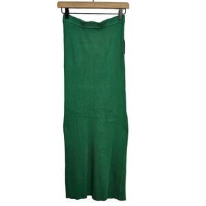 NEW Olive + Oak Ribbed Sweater‎ Midi Pencil Skirt S Green NWT
